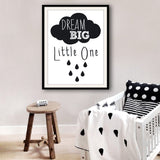 New Dream Big Little One Canvas Poster - Cozy Nursery
