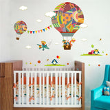 colorful Hot Air Balloon wall sticker - Cozy Nursery