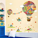 colorful Hot Air Balloon wall sticker - Cozy Nursery