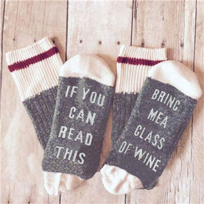 If You Can Read This, Bring Me a Glass of Wine Socks - Cozy Nursery