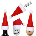 Christmas Santa Hat Cutlery Holders / Table Place Decoration Package of 8 - Cozy Nursery