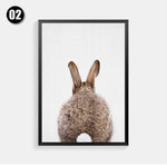 Kawaii Animals Rabbit Art Prints Poster - Cozy Nursery