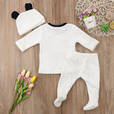 Baby Long Sleeve Fleece Jumpsuit Set 3 pcs - Cozy Nursery