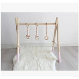 Nordic Wooden Baby Gym With Accessories - Cozy Nursery