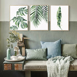 Watercolor Plant Green Leaves Poster - Cozy Nursery
