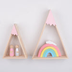 Nordic Style Nursery Kids Room Decoration Triangle Wooden Shelf - Cozy Nursery