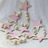 Wooden Star Beads Garland - Cozy Nursery