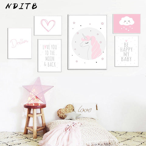 Baby Girl Nursery Wall Art - Cozy Nursery