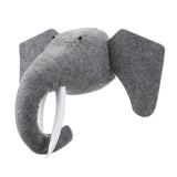 3D Felt Animal Elephant Head - Cozy Nursery