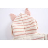 Pink New Baby Romper Bunny Ears Knitted - Cozy Nursery