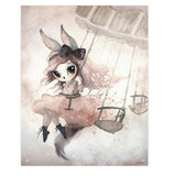 Modern Nursery Rabbit Watercolor Posters - Cozy Nursery