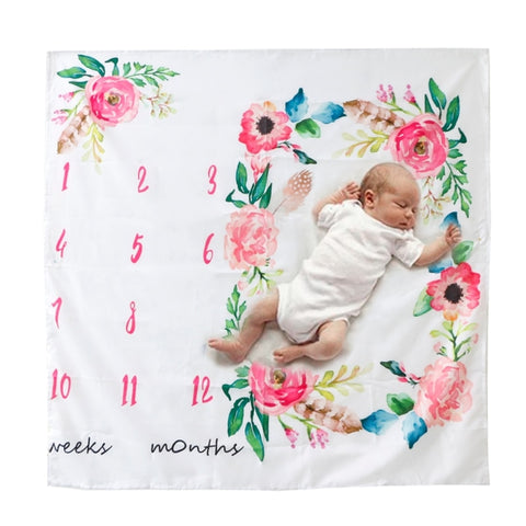 Infant Baby Milestone Blanket - Cozy Nursery