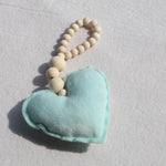Nordic Wooden Beads Moon Star Heart Ornaments - Cozy Nursery