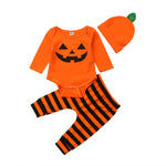 3 Pcs Baby Pumpkin Halloween Costume