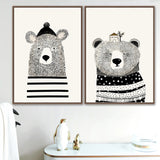 Bear Wall Art Posters - Cozy Nursery