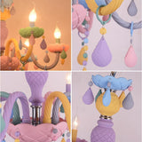 Macaron Candle Light Crystal Chandelier - Cozy Nursery