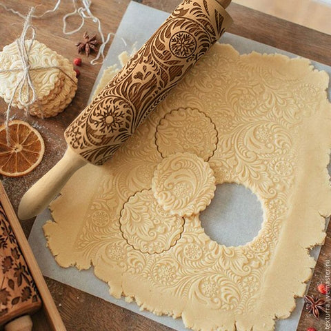 Embossed Holiday Rolling Pins - Cozy Nursery