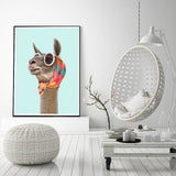 Fashion Llama Art Print - Cozy Nursery