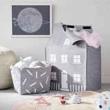 Nordic Felt House Storage Basket - Cozy Nursery