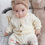 Baby Knit Cardigan + Shorts Suit