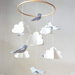 Baby Crib Mobile Birds & Clouds - Cozy Nursery