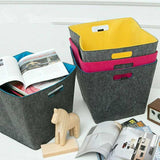 Felt Toy Storage Bin Bag Laundry Basket - Cozy Nursery