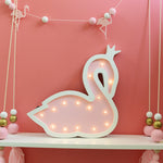 LED Wooden Swan Decor