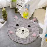 Fox Bear Knitted Play Mat - Cozy Nursery