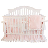 Blush Coral Pink Ruffle Crib Bedding Set 3 pcs - Cozy Nursery