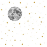 Moon and gold stars Wall Stickers - Cozy Nursery