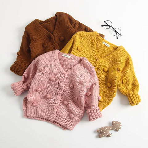 Hand Knitted Pompom Sweater