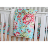 Boho Mint Floral Baby Crib Bedding Set - Cozy Nursery