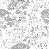 Woodland animals wallpaper